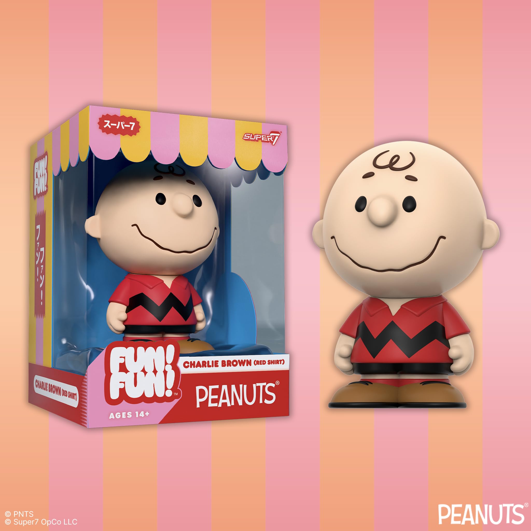 Super7 Fun! Fun! Peanuts Charlie Brown (Red Shirt) Vinyl Figure - 5" Peanuts Action Figure - Classic Cartoon Collectibles and Retro Toys - Image 7