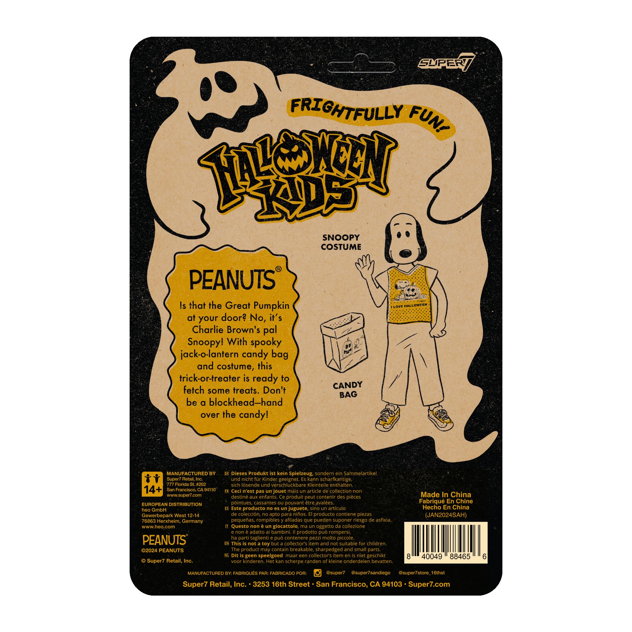 Super7 Halloween Kids Peanuts Snoopy Girl - 3.75" Peanuts Action Figure with Accessory Classic Cartoon Collectibles and Retro Toys - Image 3