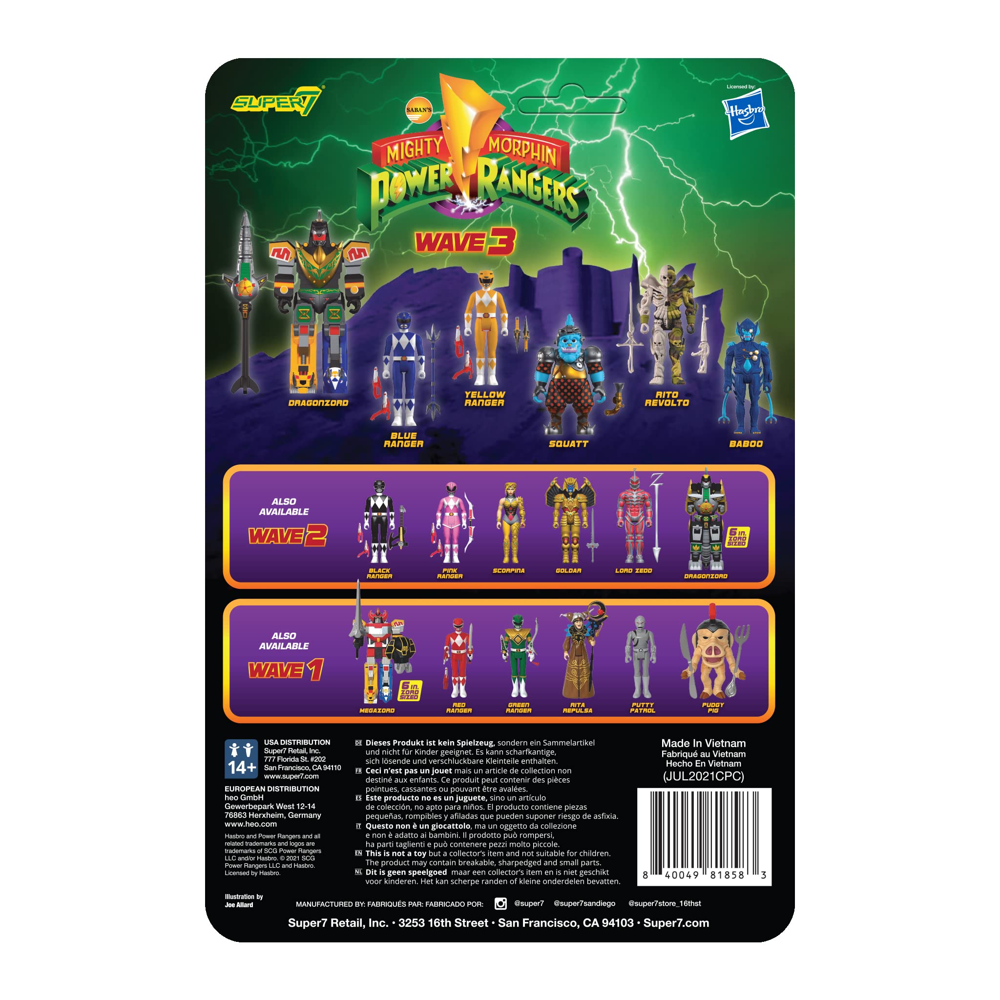 Super7 Mighty Morphin Power Rangers Baboo - 3.75" Power Rangers Action Figure Classic TV Show Collectibles and Retro Toys - Image 3