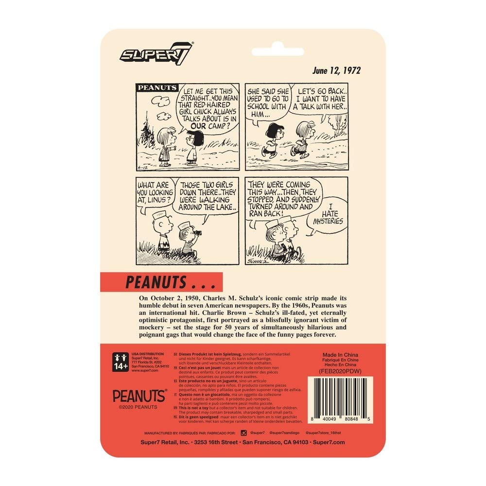 Super7 Peanuts Camp Linus 3.75 in Reaction Figure - Image 3