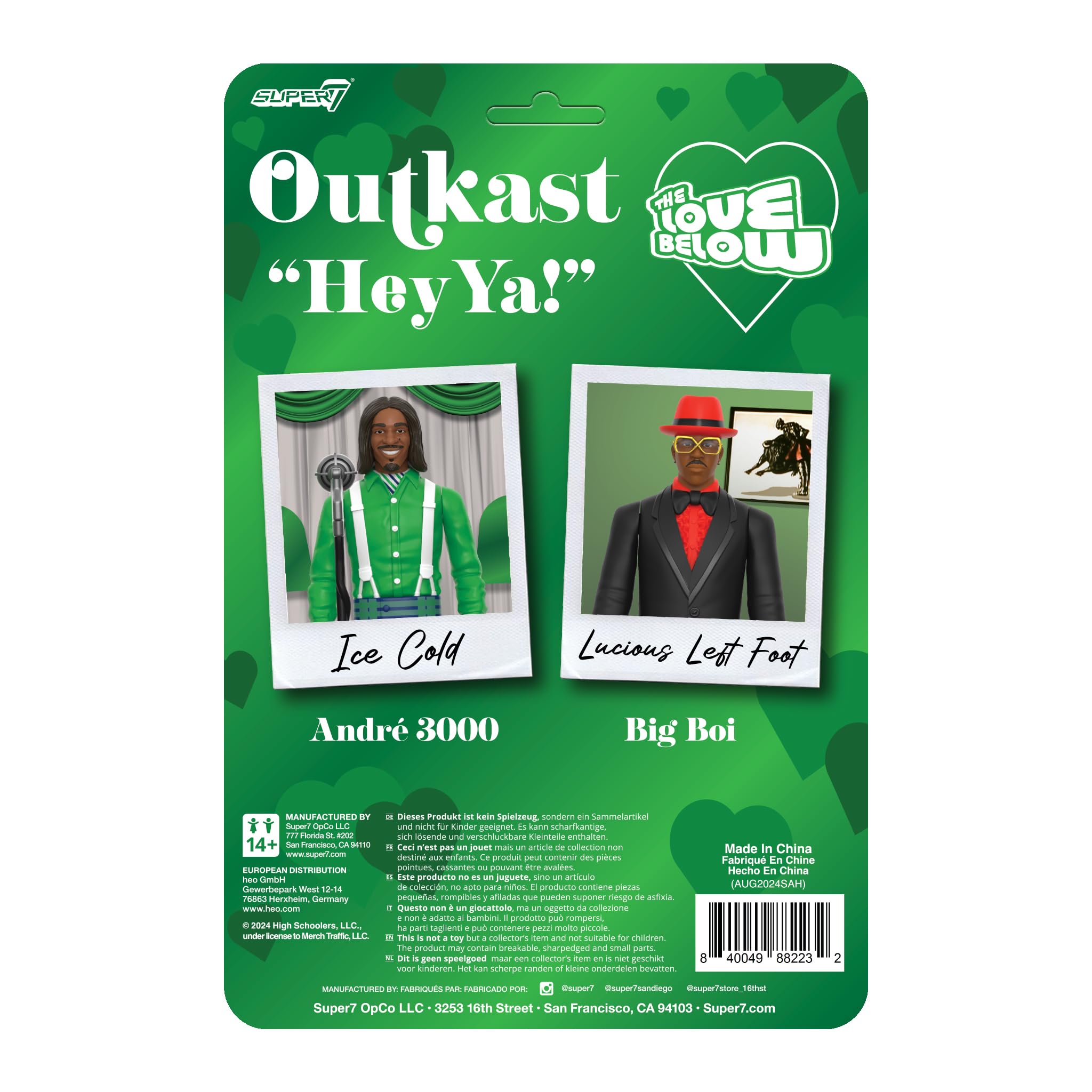 Super7 Reaction Figure Outkast Big Boi and André 3000 (Hey Ya!) - (2 Pack) 3.75" Outkast Action Figure with Accessories - Hip Hop Collectibles and Retro Toys - Image 6