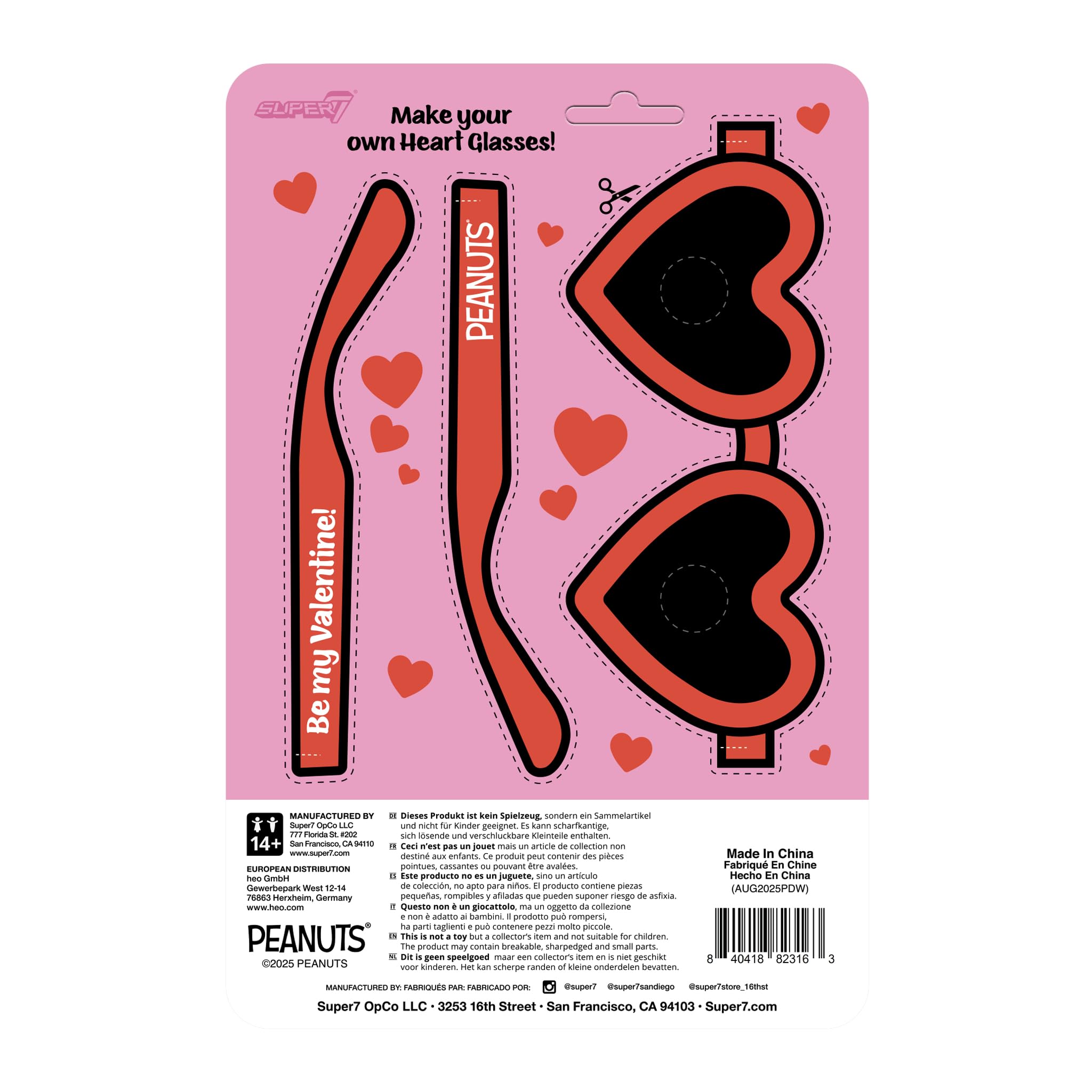 Super7 Reaction Figure Peanuts Snoopy (Heart Eyes) - 3.75" Peanuts Action Figure - Classic Cartoon Collectibles and Retro Toys - Image 5