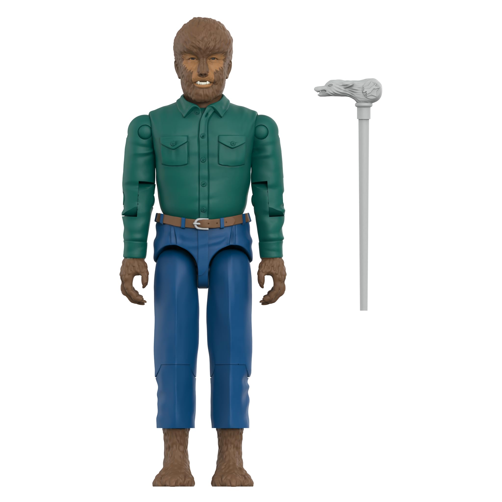 Super7 Reaction+ Universal Monsters The Wolf Man - 3.75" The Wolf Man Action Figure with Accessory - Classic Horror Movie Collectibles and Retro Toys - Image 3