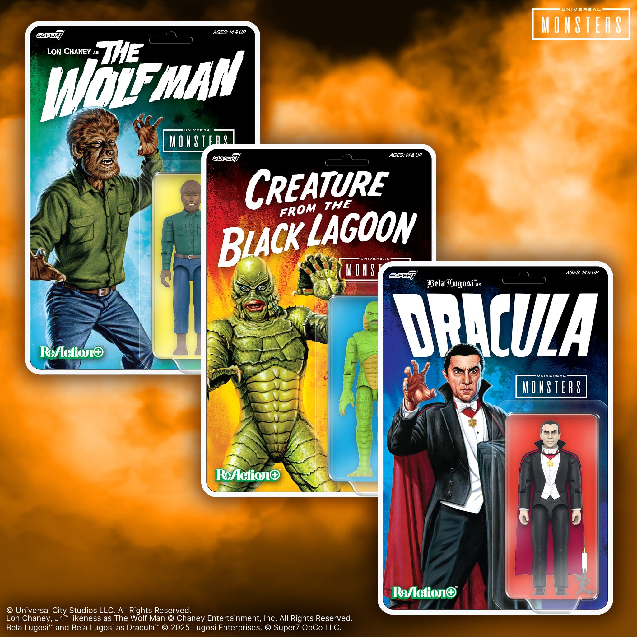 Super7 Reaction+ Universal Monsters The Wolf Man - 3.75" The Wolf Man Action Figure with Accessory - Classic Horror Movie Collectibles and Retro Toys - Image 4