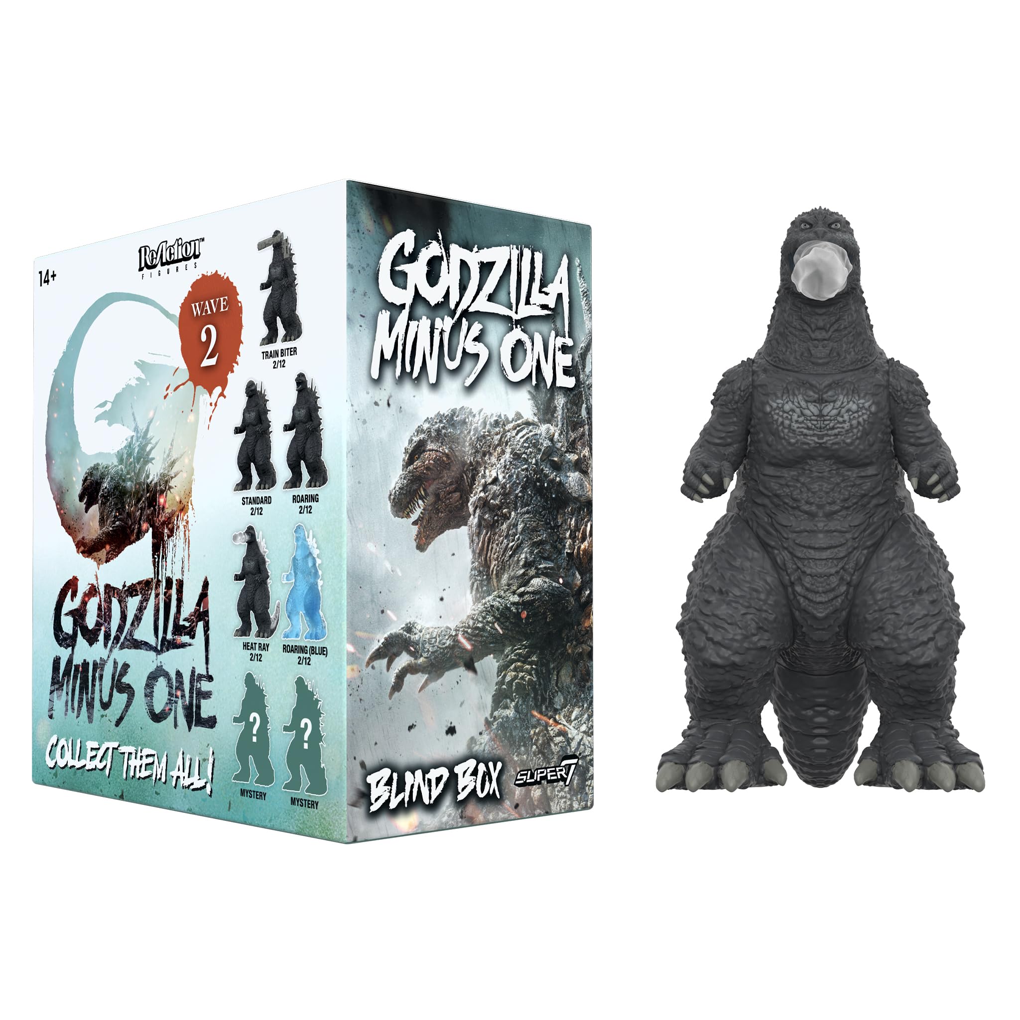 Super7 Toho Godzillla Minus One Blind Box Flat - 3.75" Toho Godzilla Action Figures - Classic Movie Monster Collectibles and Retro Toys - One Blind Box - Image 3