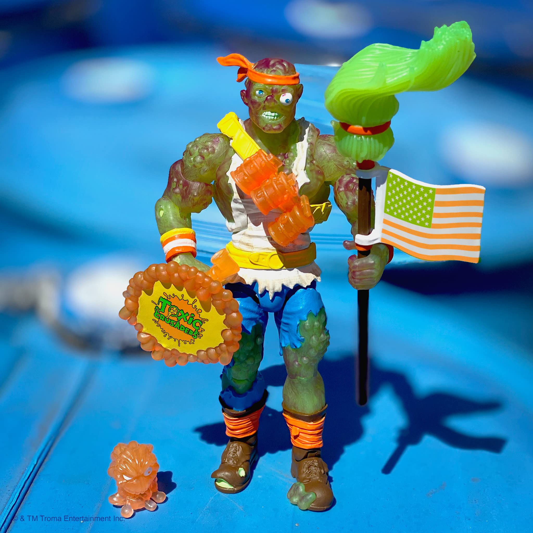 Super7 Toxic Crusader Ultimates: Radioactive Red Rage Toxie Action Figure,Multicolor - Image 7