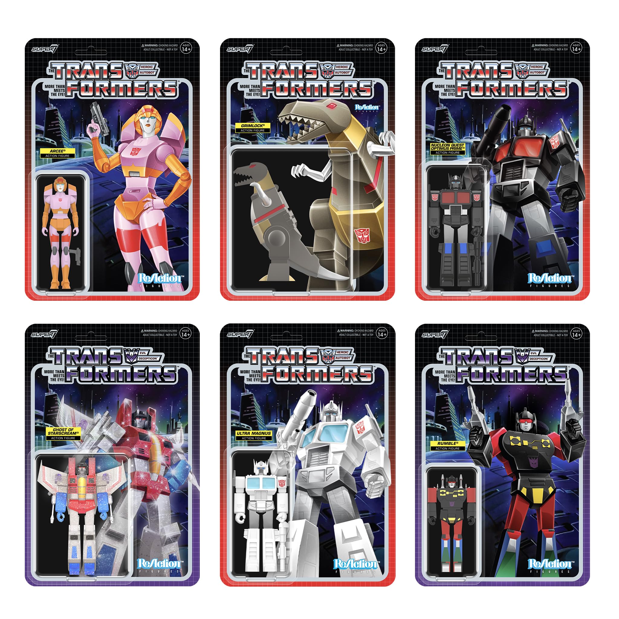 Super7 Transformers Arcee (Pink & Orange) - 3.75" Transformers Action Figure with Accessory Classic Cartoon Collectibles and Retro Toys - Image 5