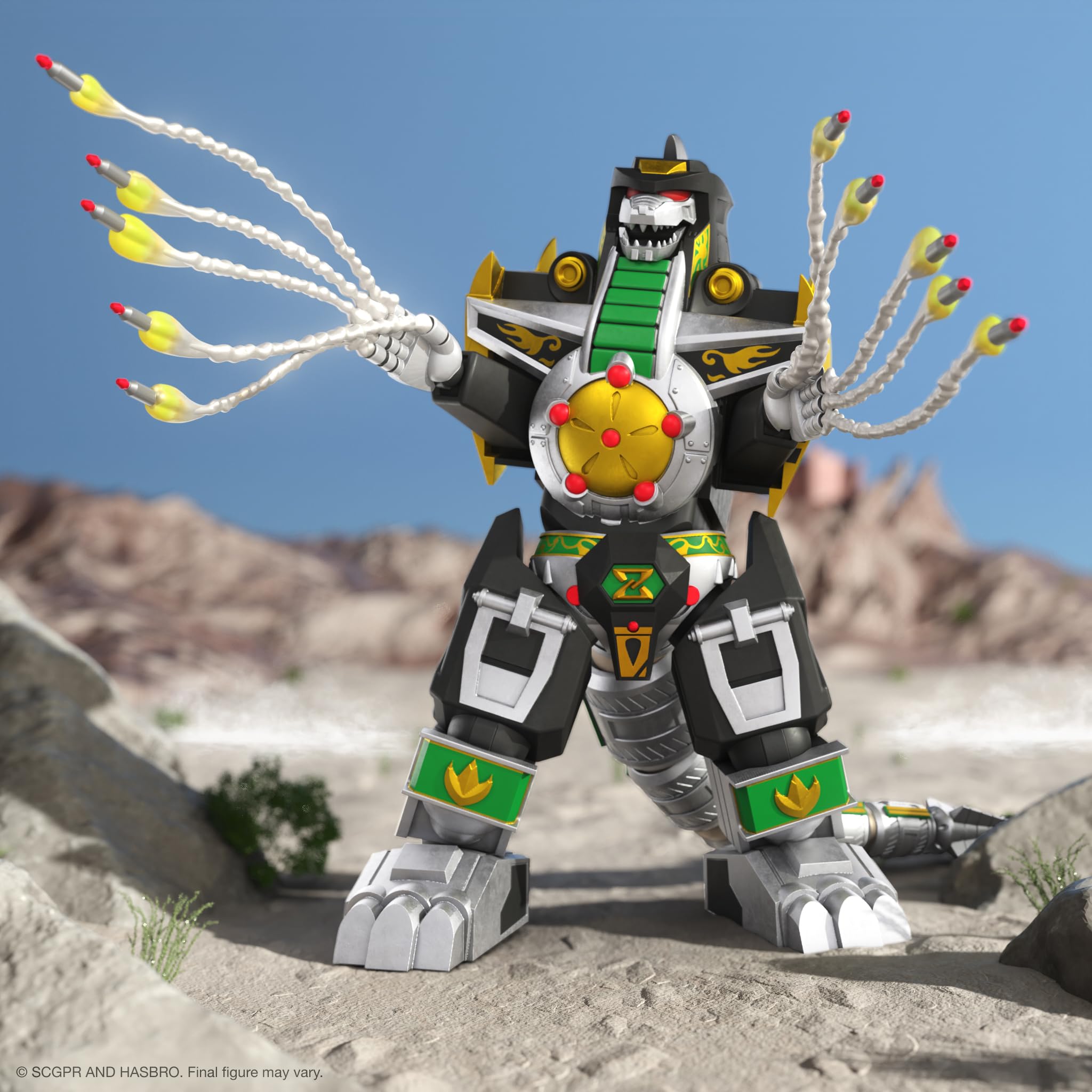 Super7 ULTIMATES! Mighty Morphin Power Rangers Dragonzord - 9" Power Rangers Action Figure with Accessories Classic TV Show Collectibles - Image 4