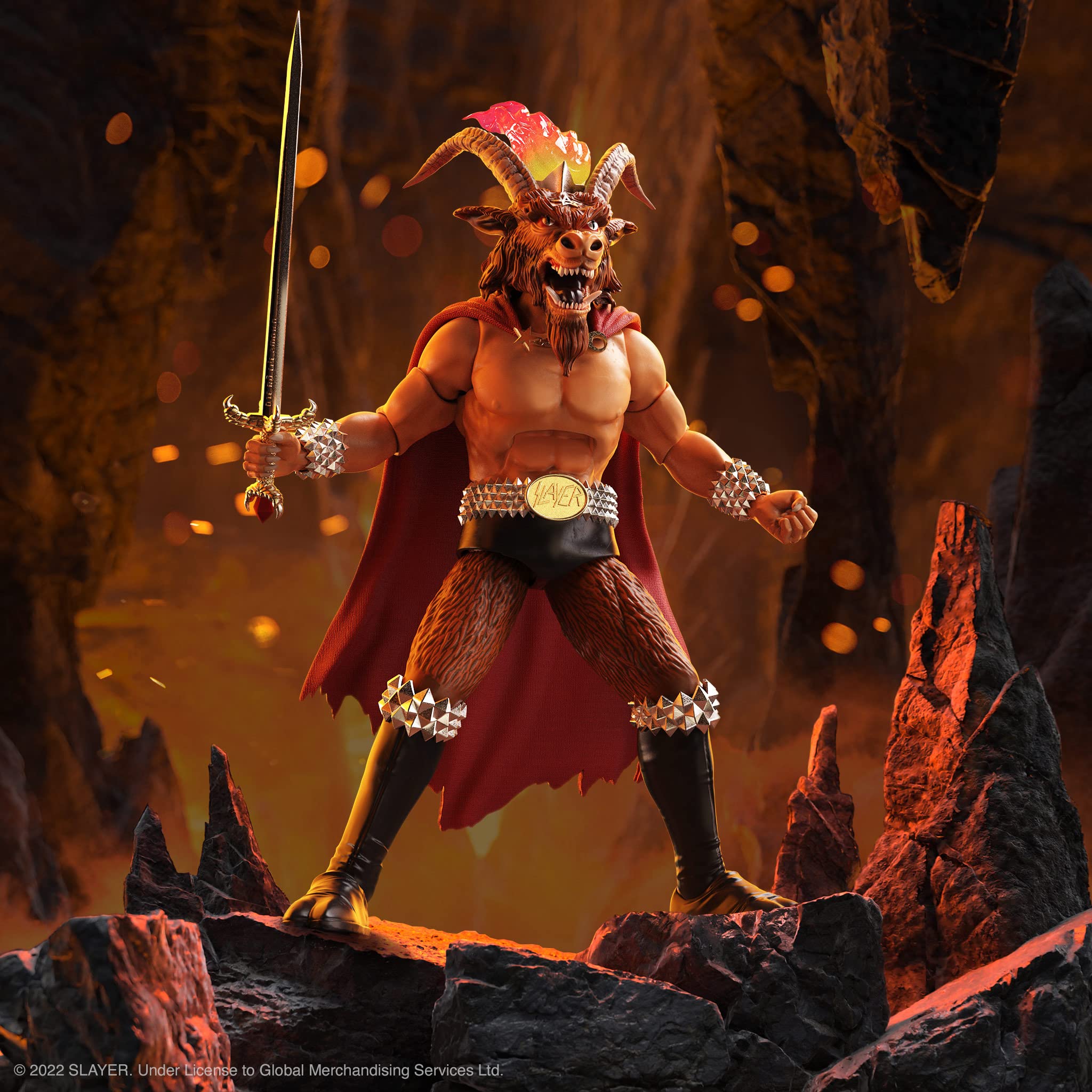 Super7 ULTIMATES! Slayer Show No Mercy Minotaur - 7" Slayer Action Figure with Accessories Heavy Metal Collectibles and Retro Toys - Image 6